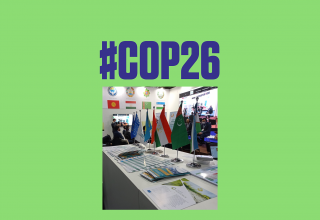 PARIS REINFORCE leaflet in COP26 and COP26 hashtag