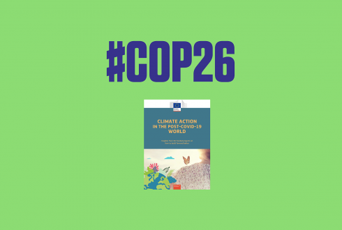 Policy cover and COP26 hashtag